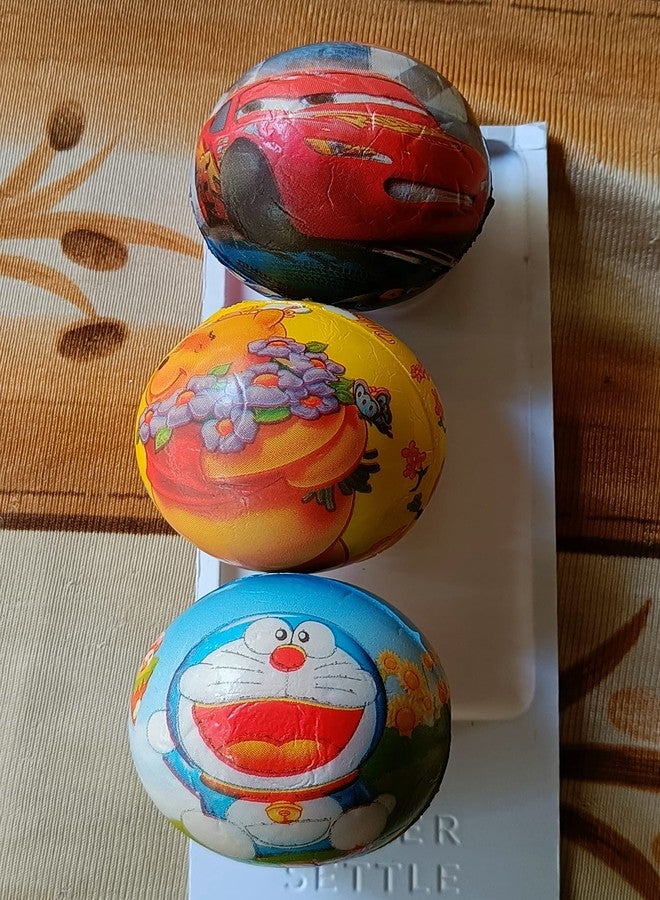 Parakh Cartoon Multicolour Printed Soft Form Sponge Ball for Kids (Pack of 2) - Image 2